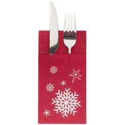 Serviette kangourou en papier motif flocon de neige x20 < Gifi Outlet