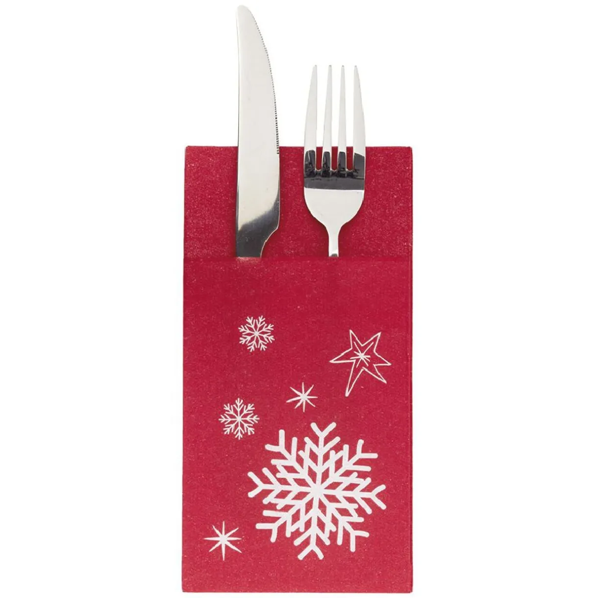 Serviette kangourou en papier motif flocon de neige x20 < Gifi Outlet