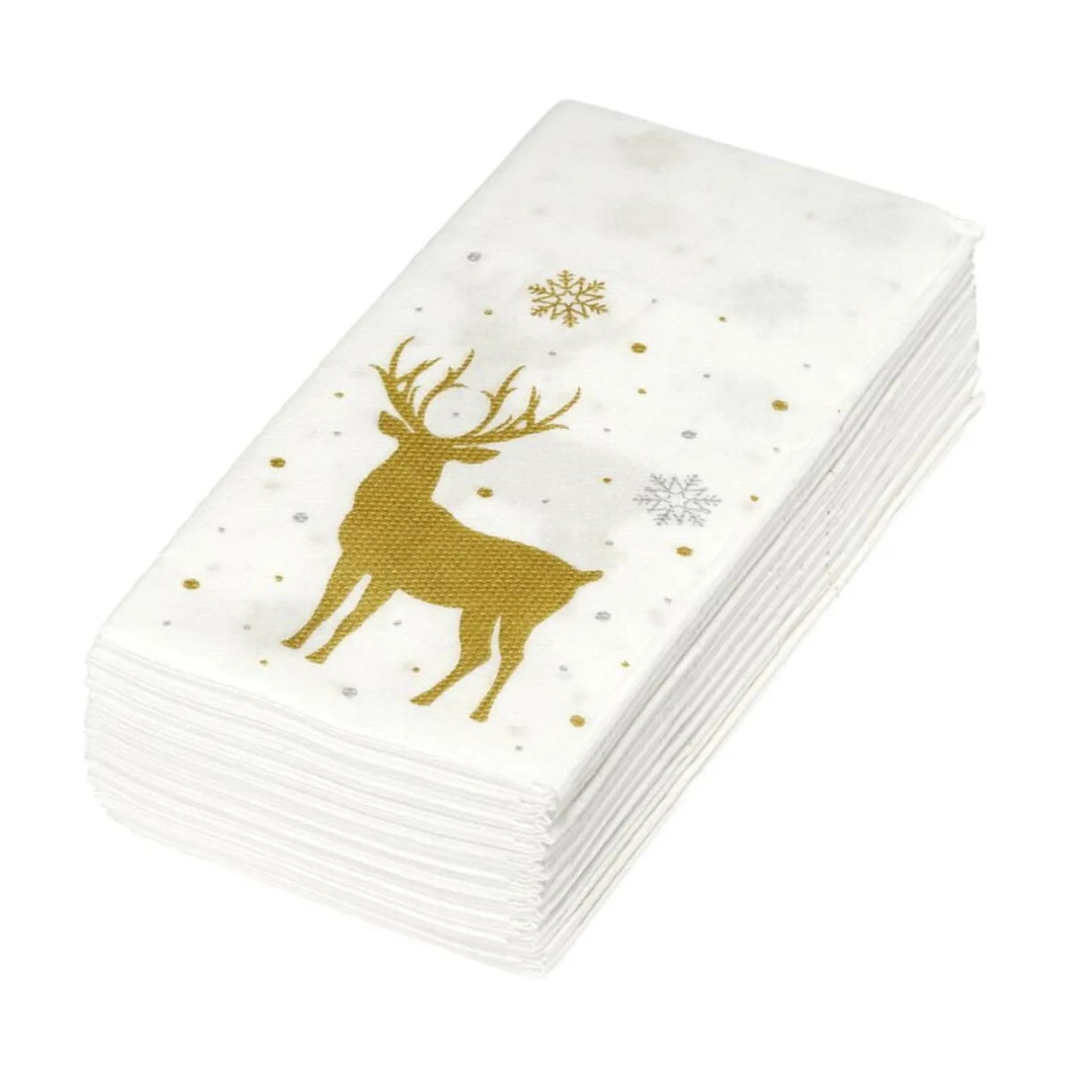 Serviette kangourou en papier motif flocon de neige x20 < Gifi Outlet