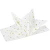Serviette origami en papier blanc motif pois dorés x12 < Gifi Outlet