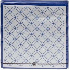 Serviette papier blanche motif rosace bleu x20 < Gifi Clearance