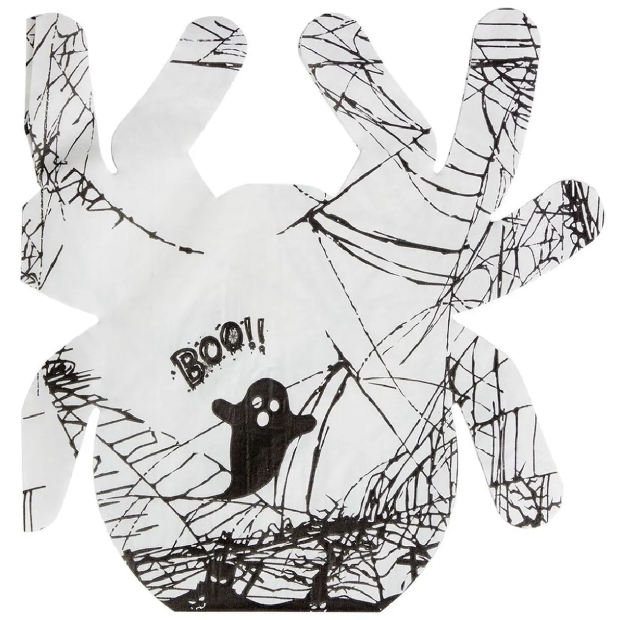 Serviette papier Halloween motif toile et fantôme x20