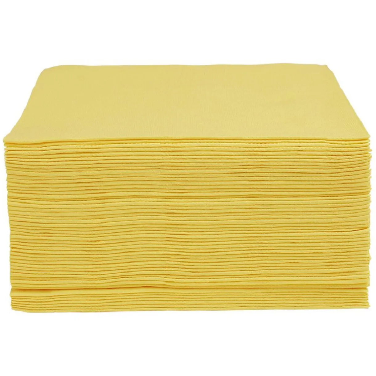 Serviette papier jaune 38x38cm x50 < Gifi