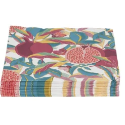 Serviette papier motif exotique grenade feuillage 40x40cm 3 plis x20