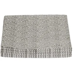 Serviette papier motif géométrique blanc et noir 33x33cm 3 plis x20