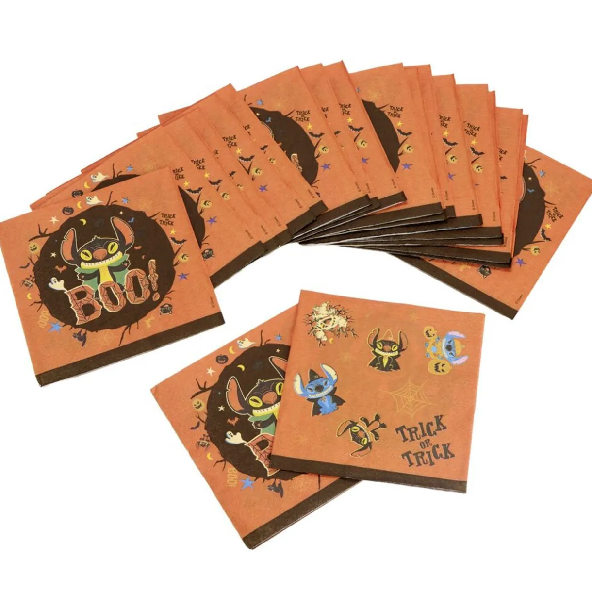 Serviette papier x20 Disney Stitch Halloween orange 16,5x16,5cm < Gifi Hot