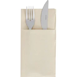 Serviette range couverts 40cm beige x20 < Gifi