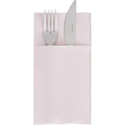 Serviette range couverts 40cm rose pâle x20 < Gifi