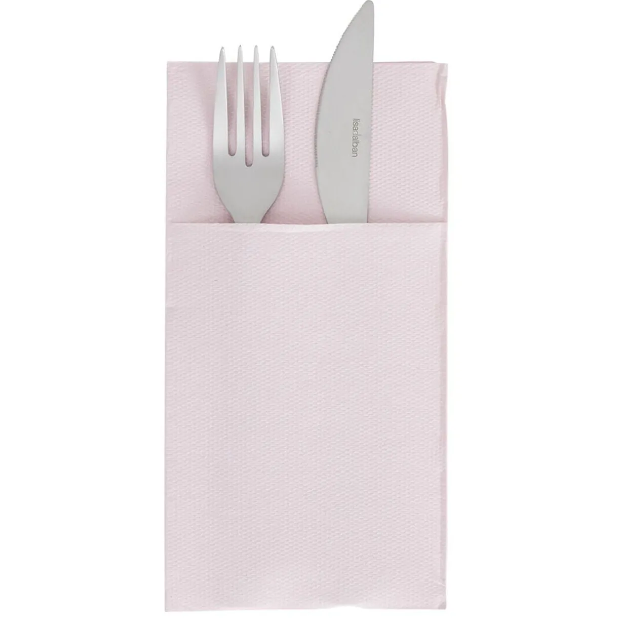 Serviette range couverts 40cm rose pâle x20 < Gifi