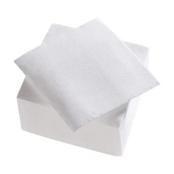 Serviettes cocktail carrée 2 plis Tex Touch blanche x50