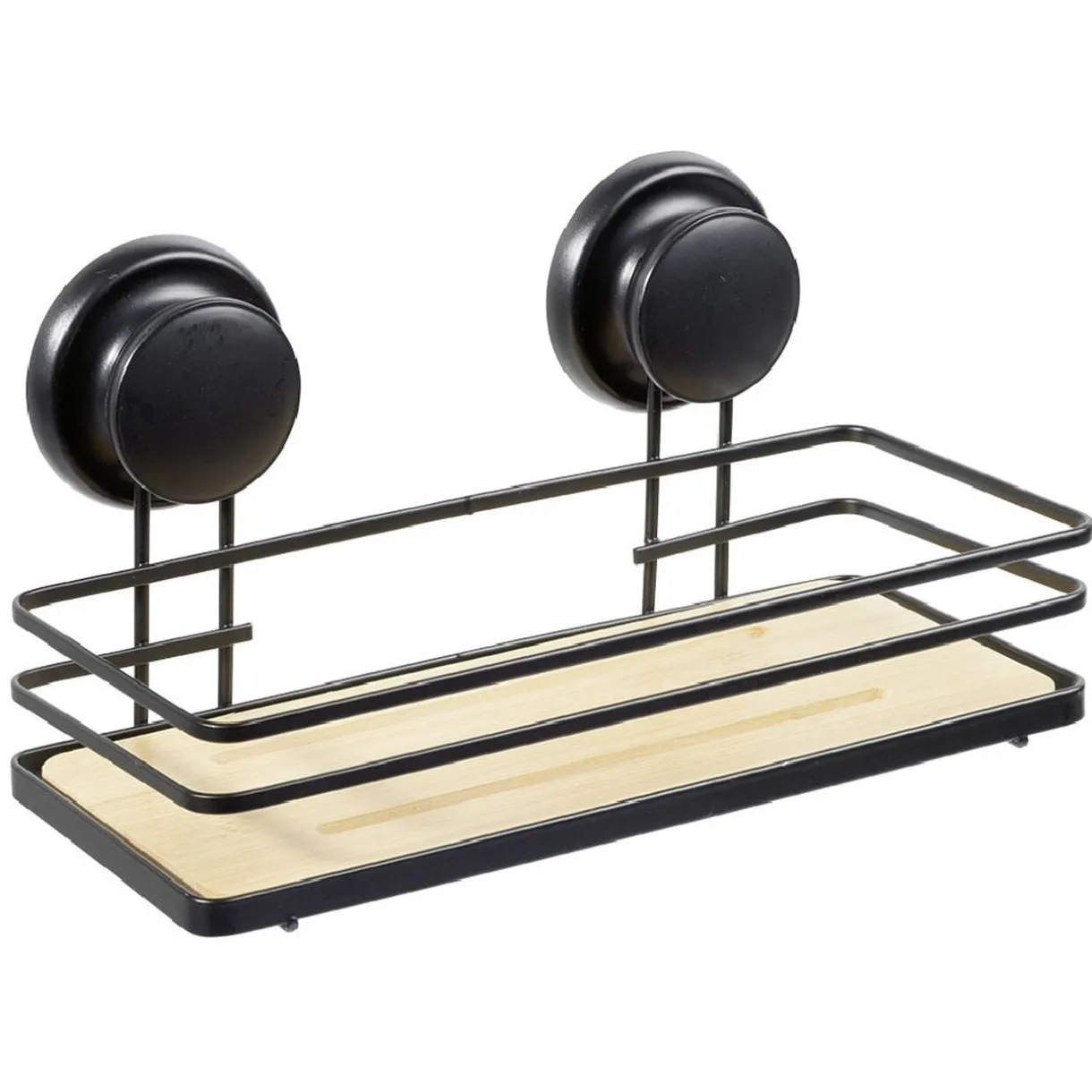 Serviteur de douche métal noir bambou < Gifi Best