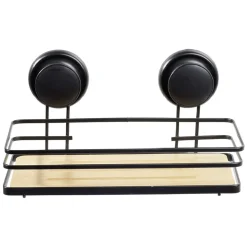 Serviteur de douche métal noir bambou < Gifi Best