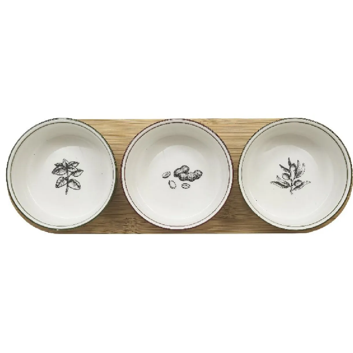 Set apéritif coupelle porcelaine x3 et support bambou < Gifi Clearance