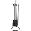 Set cheminée 4 accessoires pelle balayette pince tisonnier métal