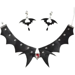 Set collier et boucles d'oreilles gothique Halloween < Gifi Discount