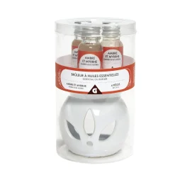 Set de brûleur et 3 huiles essentielles - 4 parfums