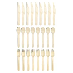 Set de couverts en bois x99 couteau fourchette cuillère