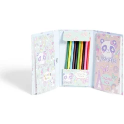 Set de 2 livres de coloriage avec 8 crayons de couleur < Gifi Outlet