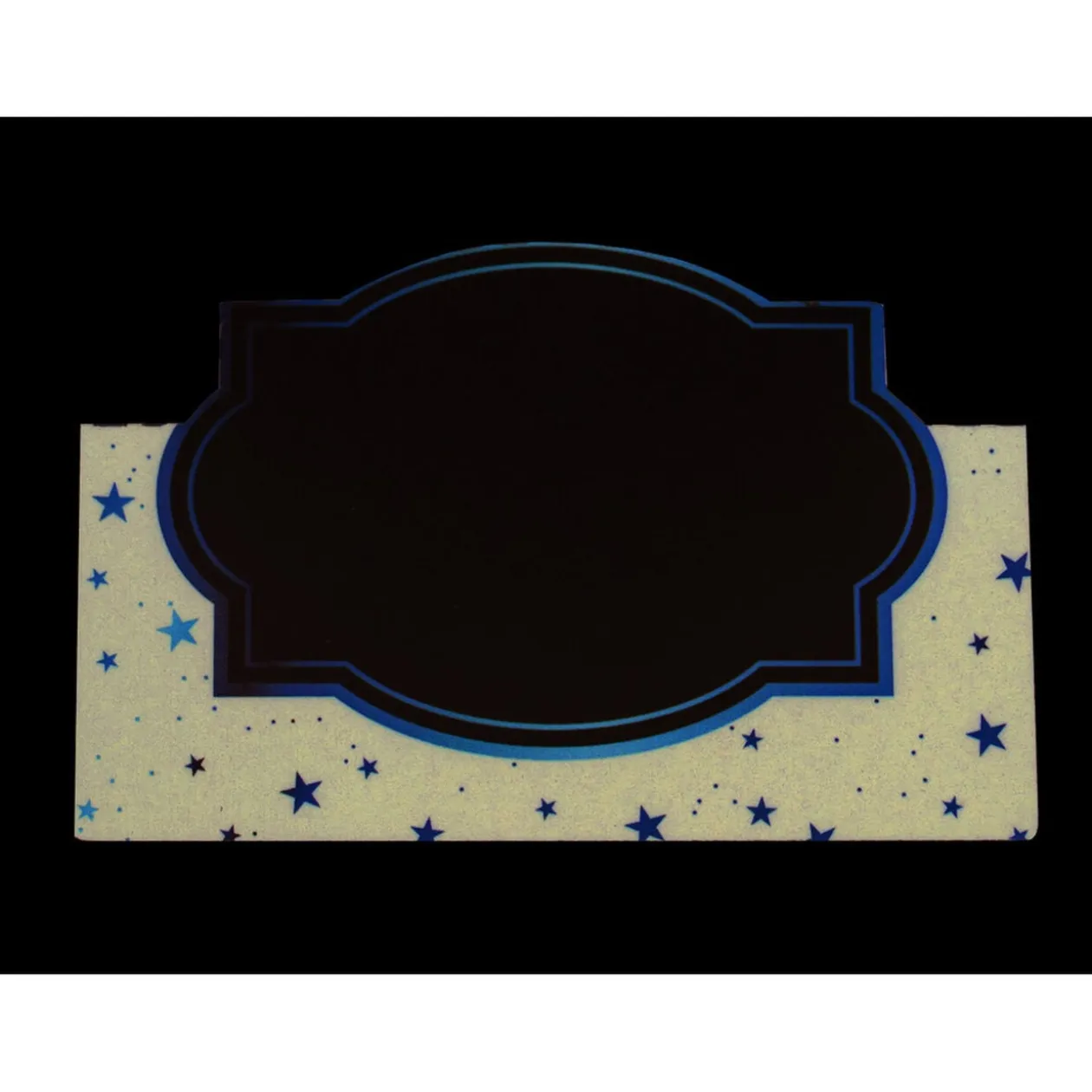 Set de marque place x8 et menu en papier noir Happy New Year L11xH30,4cm