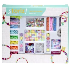 Set de perles enfant DIY avec fils création bijoux 18,5x22,5cm < Gifi