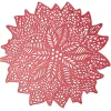 Set de table ajouré motif végétal Noël PVC Ø40 cm rouge < Gifi Clearance