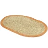 Set de table ovale jute naturel et bord orange 30x45cm < Gifi Discount
