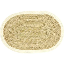Set de table ovale jute naturel et bord beige 30x45cm < Gifi Hot