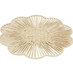 Set de table papier tressé forme fleur Ø38cm