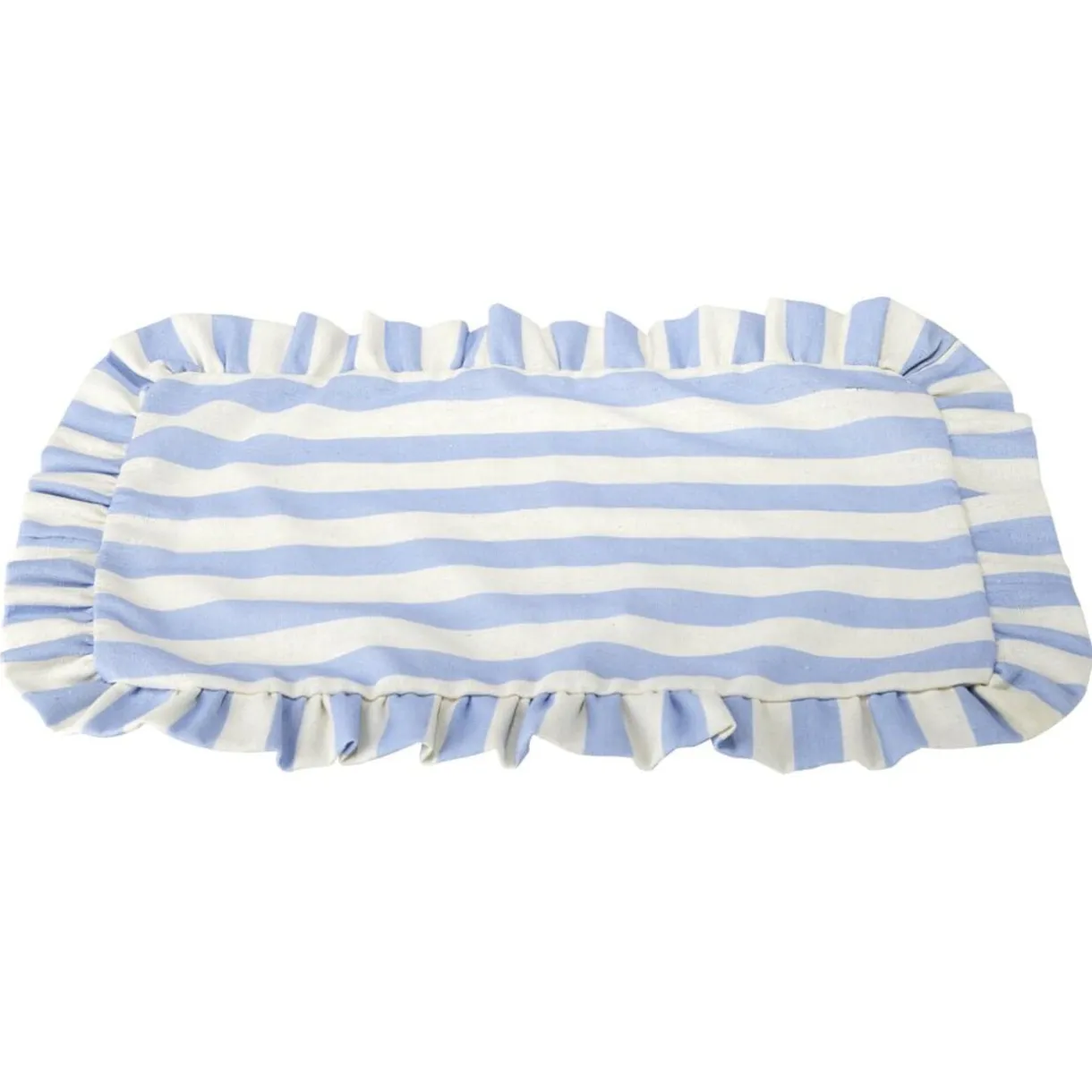 Set de table rectangulaire bord à volant motif rayure polycoton 30x45cm (3 modèles) < Gifi