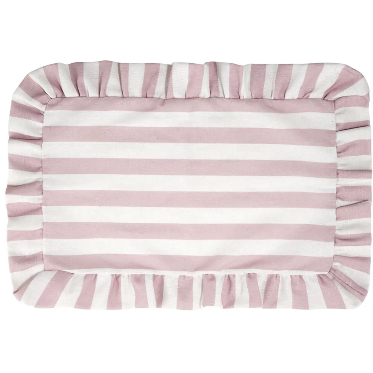 Set de table rectangulaire bord à volant motif rayure polycoton 30x45cm (3 modèles) < Gifi