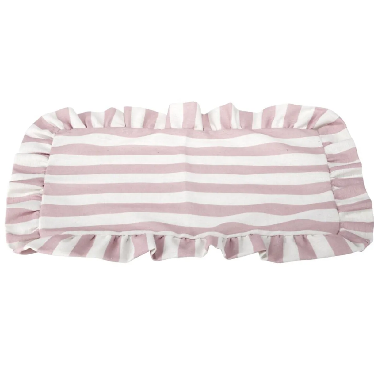 Set de table rectangulaire bord à volant motif rayure polycoton 30x45cm (3 modèles) < Gifi
