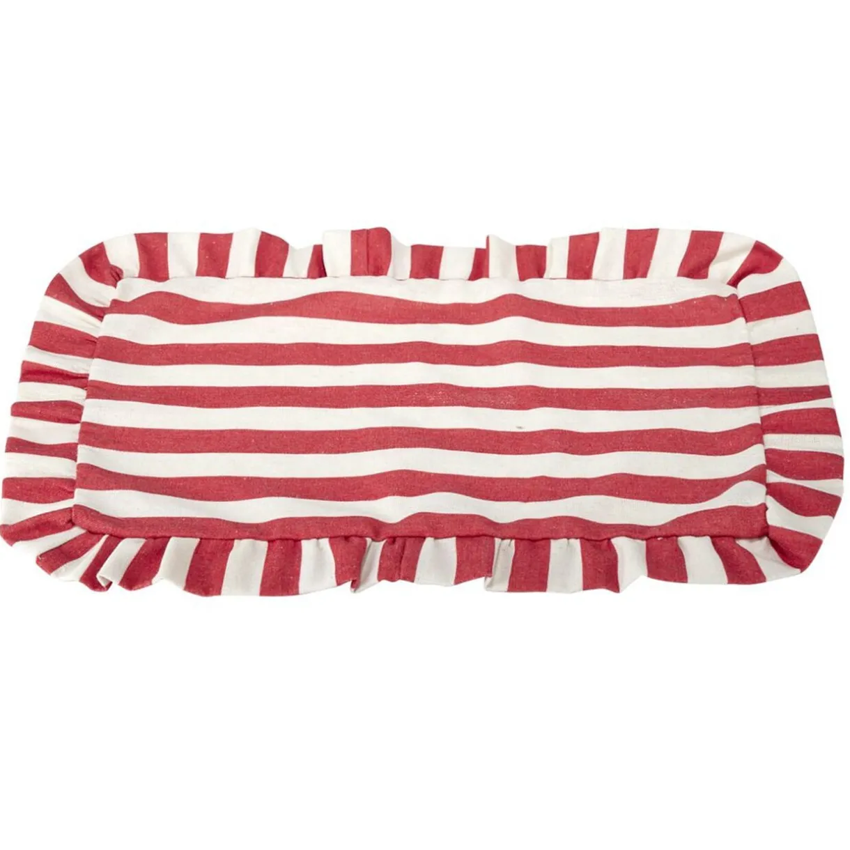 Set de table rectangulaire bord à volant motif rayure polycoton 30x45cm (3 modèles) < Gifi