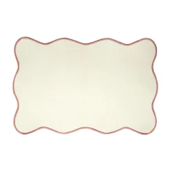 Set de table rectangulaire bord vague polyester 30x45cm (2 modèles)