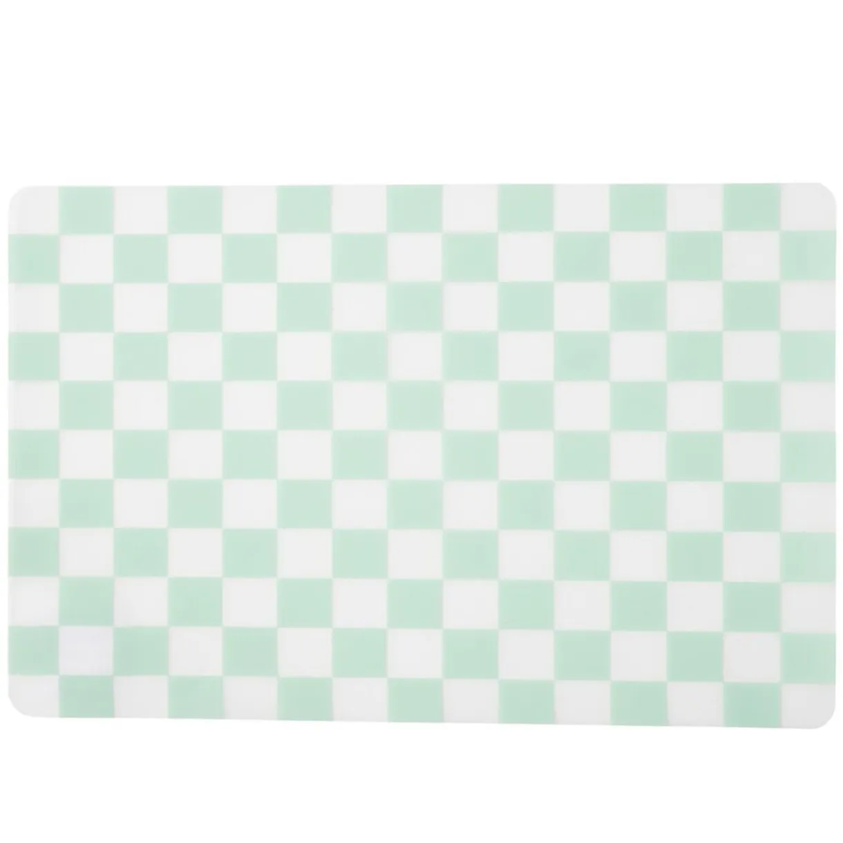Set de table rectangulaire damier vert et blanc 28,5x43,5cm < Gifi Hot