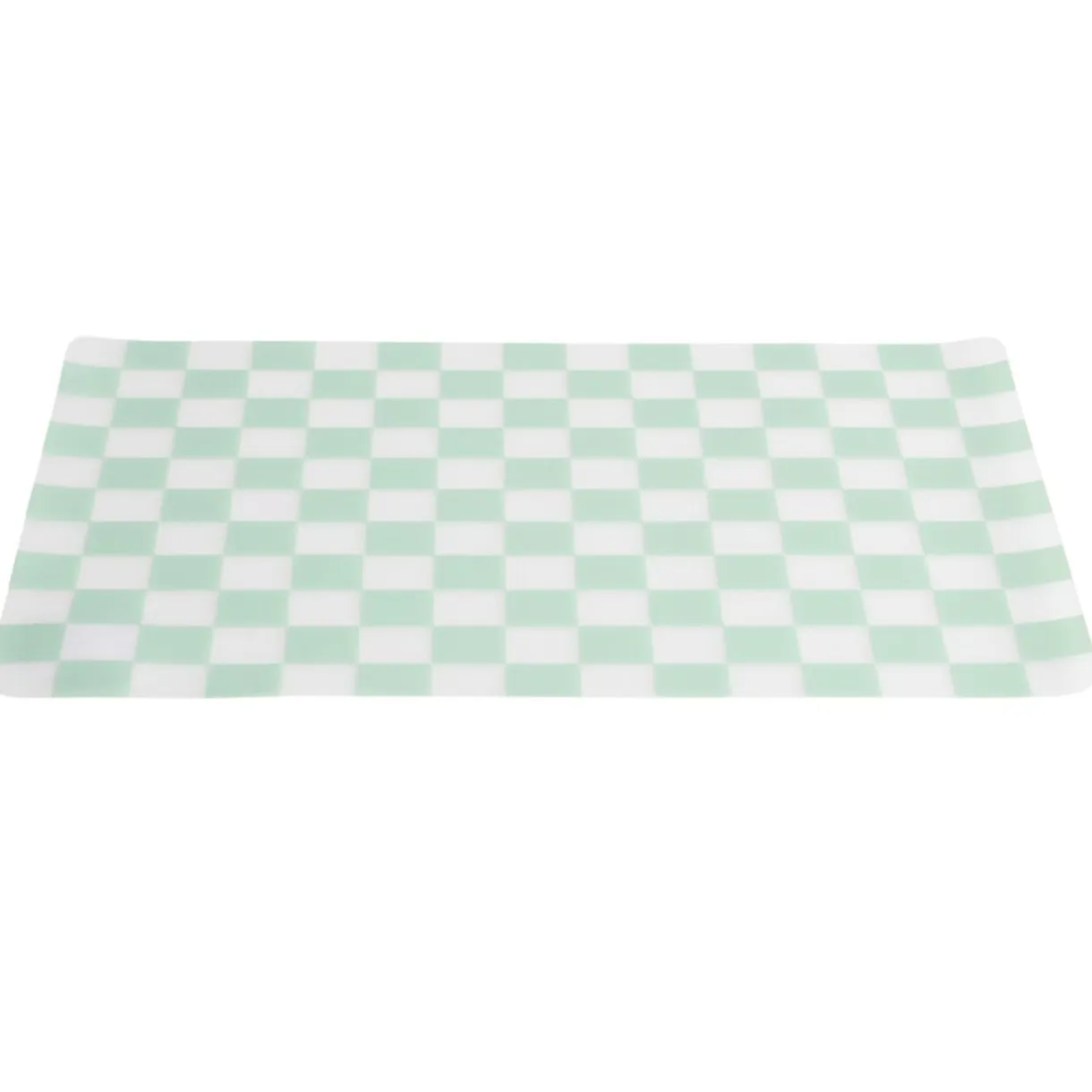 Set de table rectangulaire damier vert et blanc 28,5x43,5cm < Gifi Hot