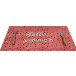 Set de table rectangulaire plastique motif (2 modèles)