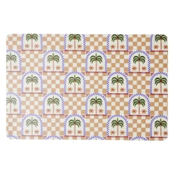 Set de table rectangulaire plastique motif tropical 28,5x43,5cm (2 modèles)