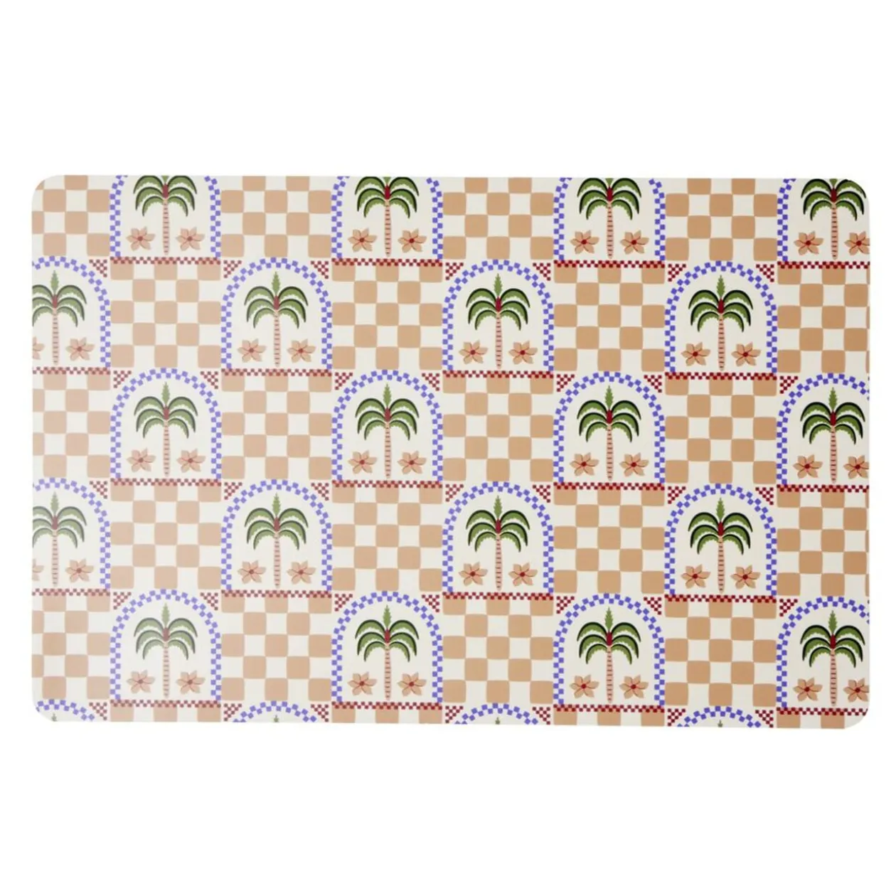 Set de table rectangulaire plastique motif tropical 28,5x43,5cm (2 modèles)