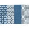 Set de table rectangulaire plastique graphique bleu et blanc < Gifi Online