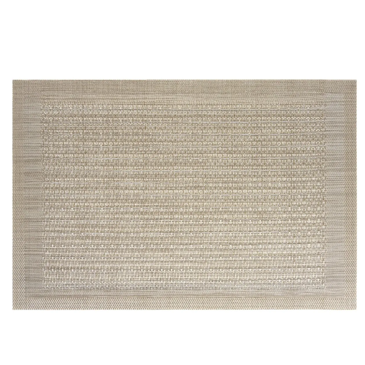 Set de table rectangulaire PVC 30x45cm effet tissé losange beige