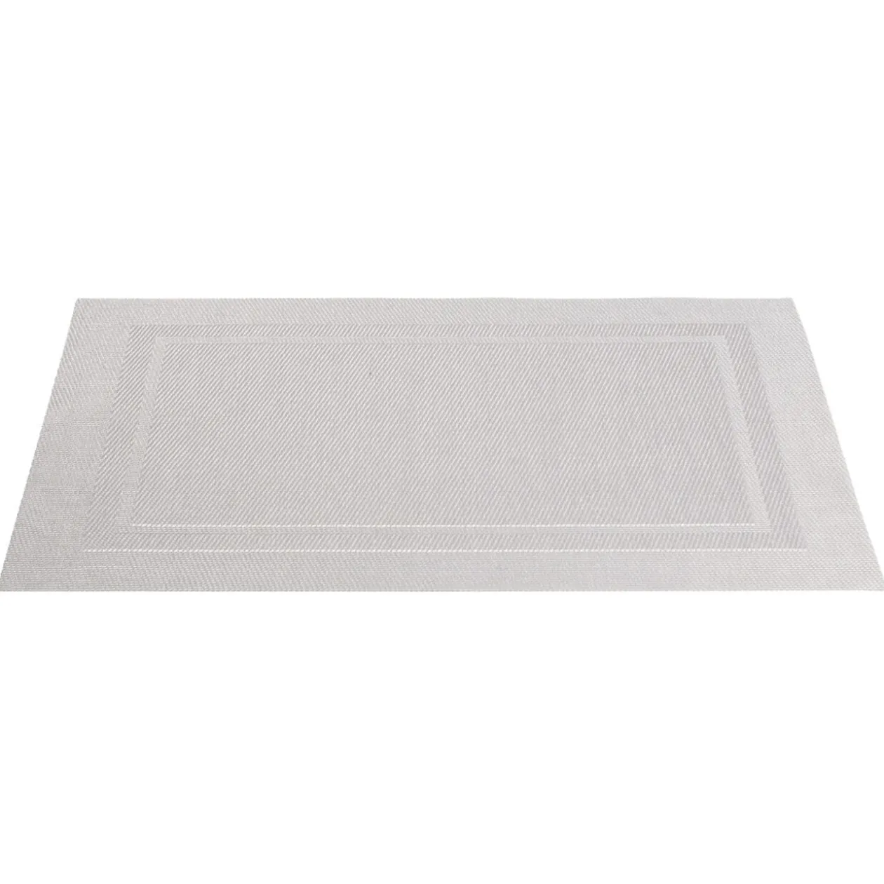 Set de table rectangulaire PVC 30x45cm effet tissé gris