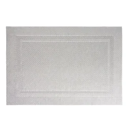 Set de table rectangulaire PVC 30x45cm effet tissé gris