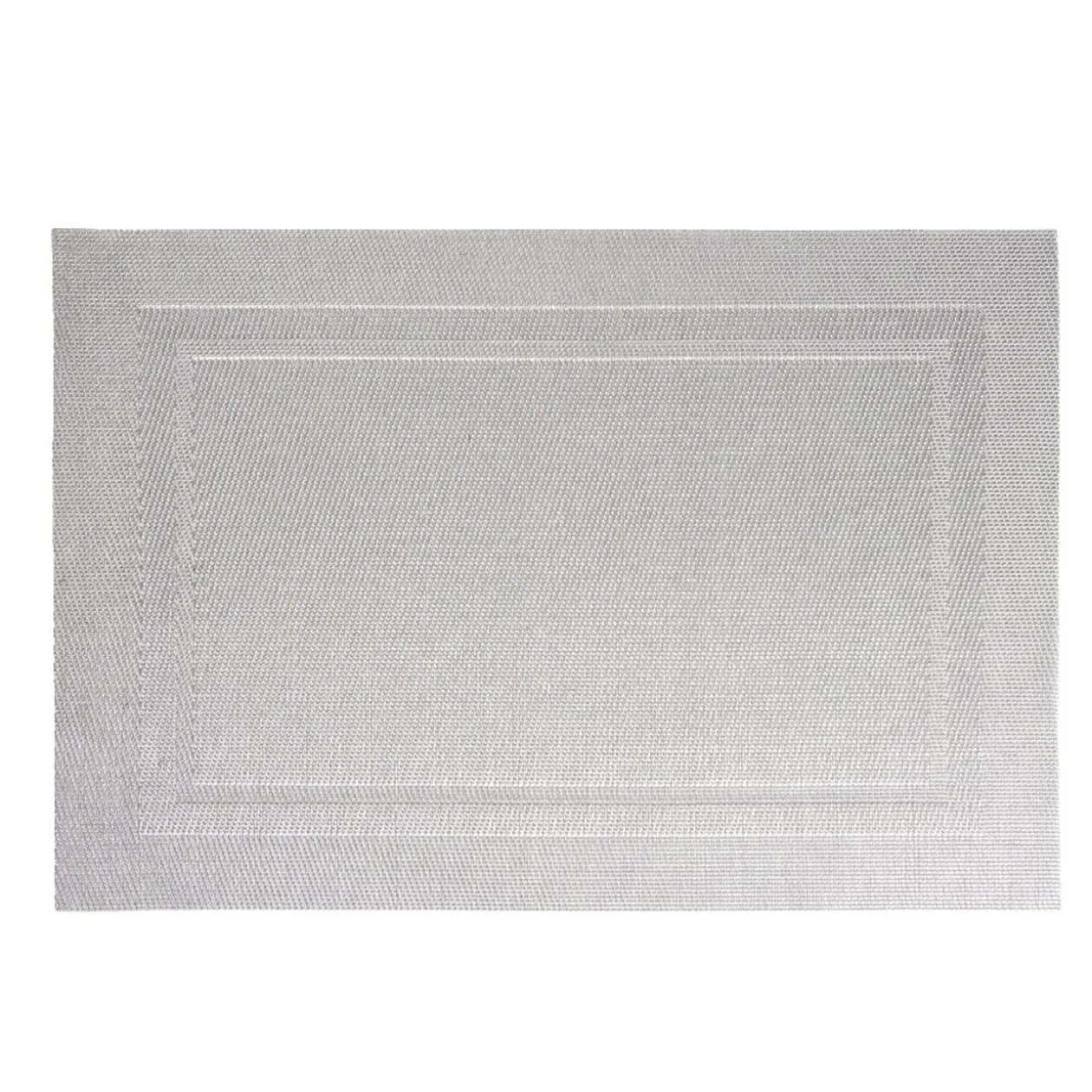 Set de table rectangulaire PVC 30x45cm effet tissé gris