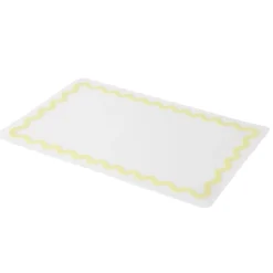 Set de table rectangulaire vague jaune et blanc 28,5x43,5cm < Gifi Discount