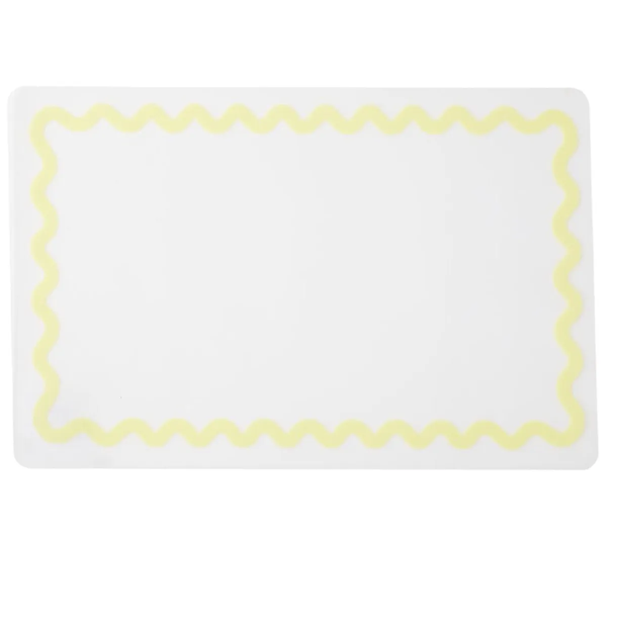 Set de table rectangulaire vague jaune et blanc 28,5x43,5cm < Gifi Discount