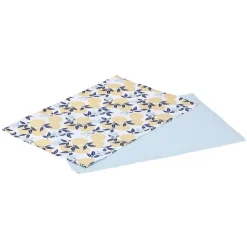 Set de table rectangulaire x2 motif citron et uni bleu < Gifi Online