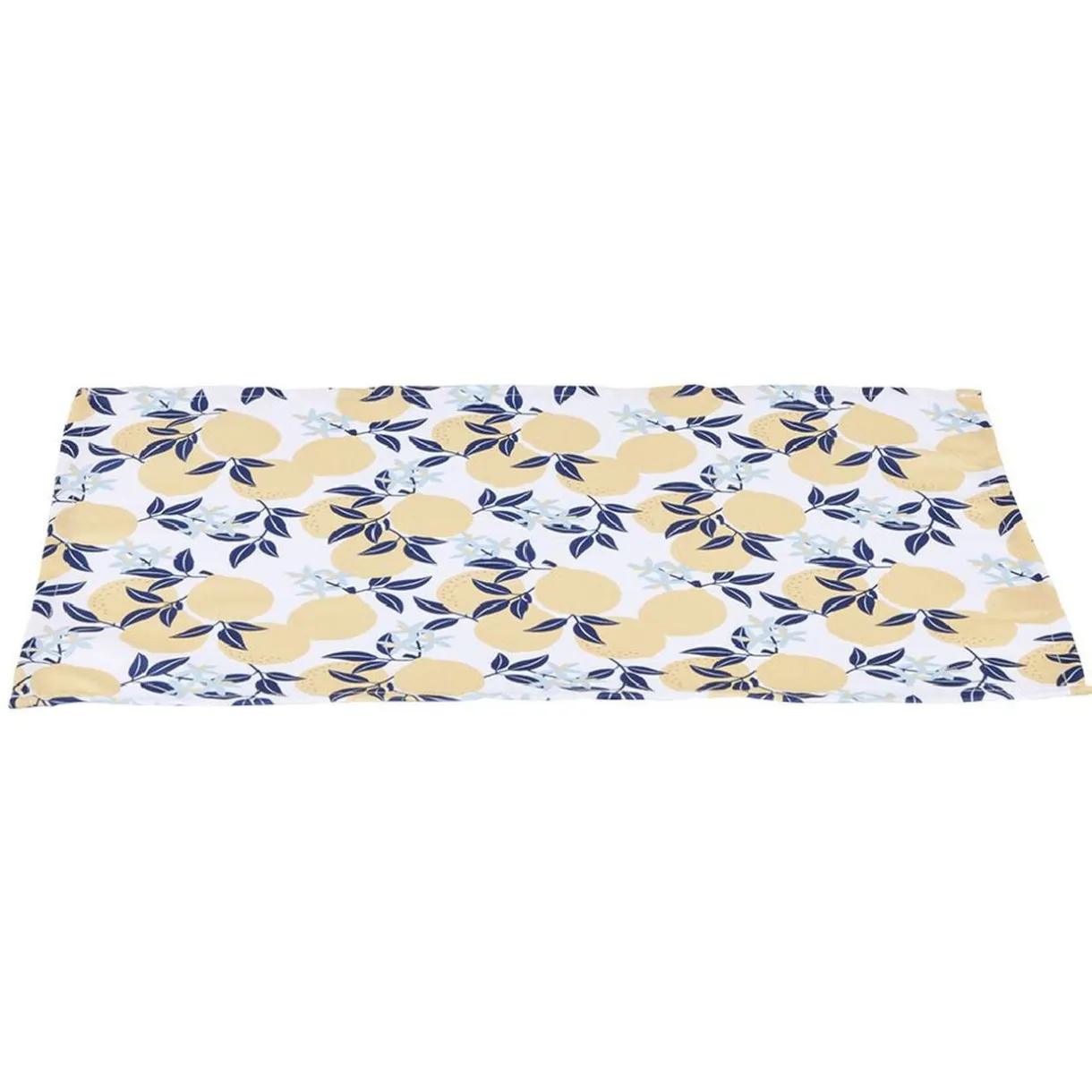 Set de table rectangulaire x2 motif citron et uni bleu < Gifi Online