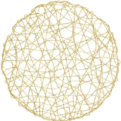 Set de table rond ajouré Ø38 cm filament doré