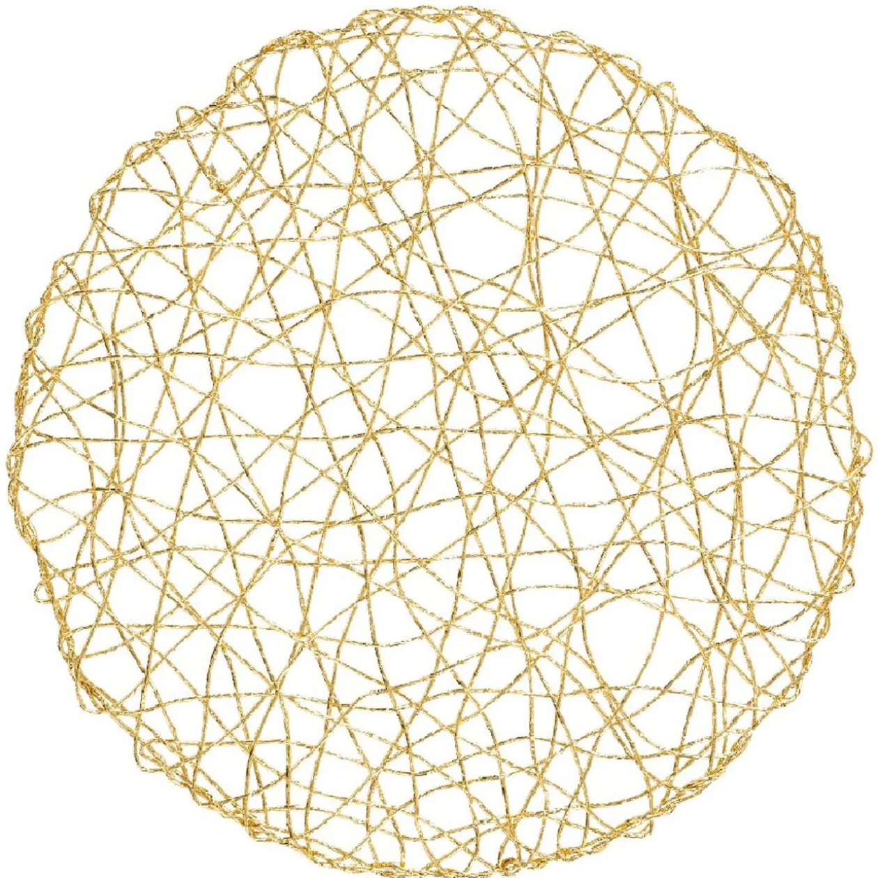Set de table rond ajouré Ø38 cm filament doré