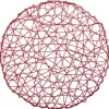 Set de table rond ajouré filaments Ø38 cm rouge
